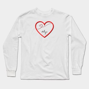 ADEYA  Name in Heart Long Sleeve T-Shirt